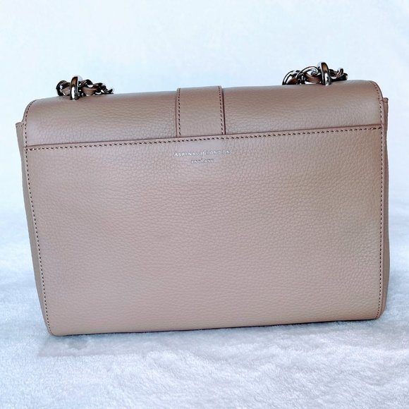 Aspinal of London - Large Lottie Bag - Soft Taupe Pebble - Picture 4 of 15